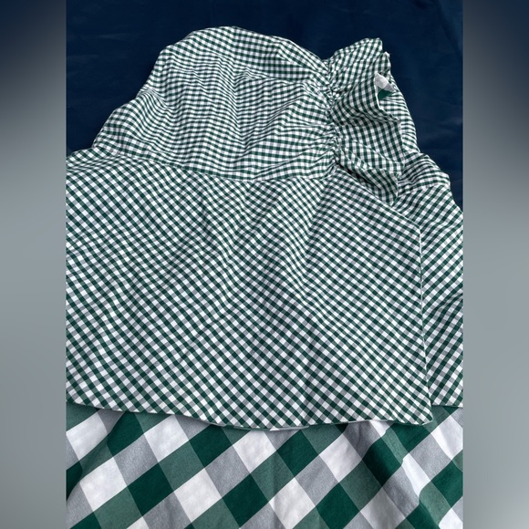 ZARA Trafaluc Green Plaid Ruffled Checkered Midi Skirt SizeXS - Picture 2 of 9